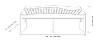 Garden Swing Seat dimensions