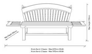 Garden Swing Seat dimensions