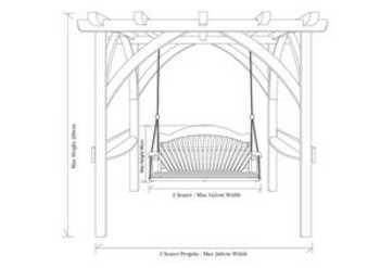 Garden Swing Seat dimensions