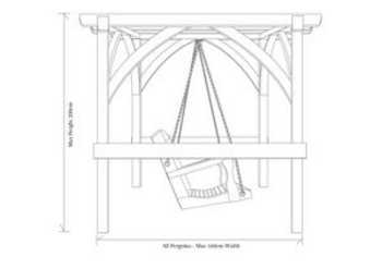 Garden Swing Seat dimensions