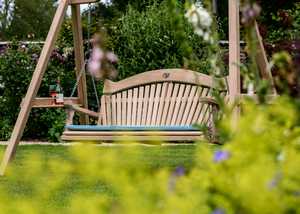 Garden Swing Seat with Embedded Ammonites