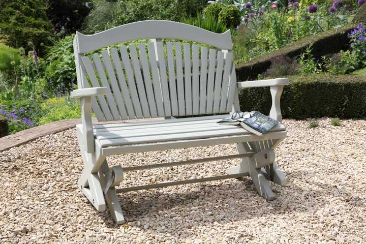 garden rocking bench