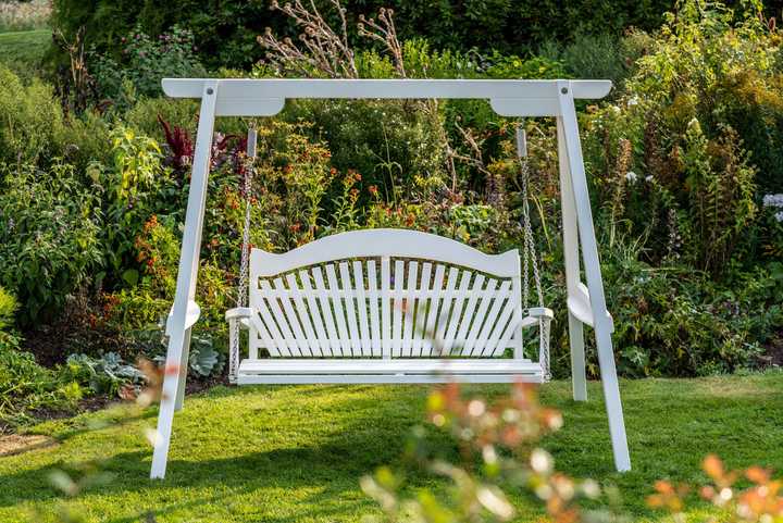 small garden swing bench