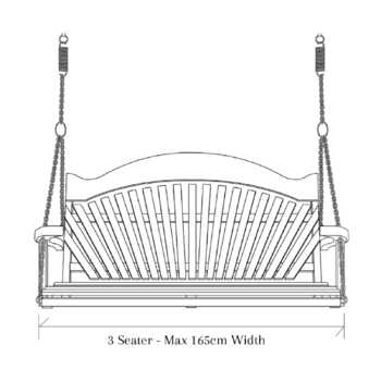 Garden Swing Seat Dimensions Three Seater