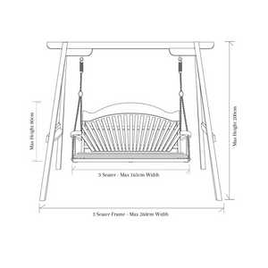 Garden Swing Seat Dimensions Three Seater