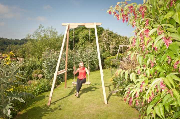 Tall swing 2024 set frame