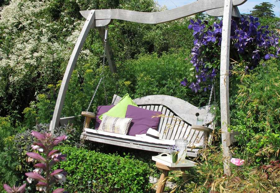 Swing Seat featured in a Garden Swing Seat featured in a Garden