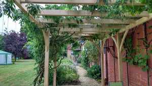 Custom Built Pergola in Oak