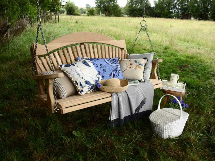 Wooden swing best sale seat without frame