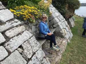 Celia contemplating the beautiful Island