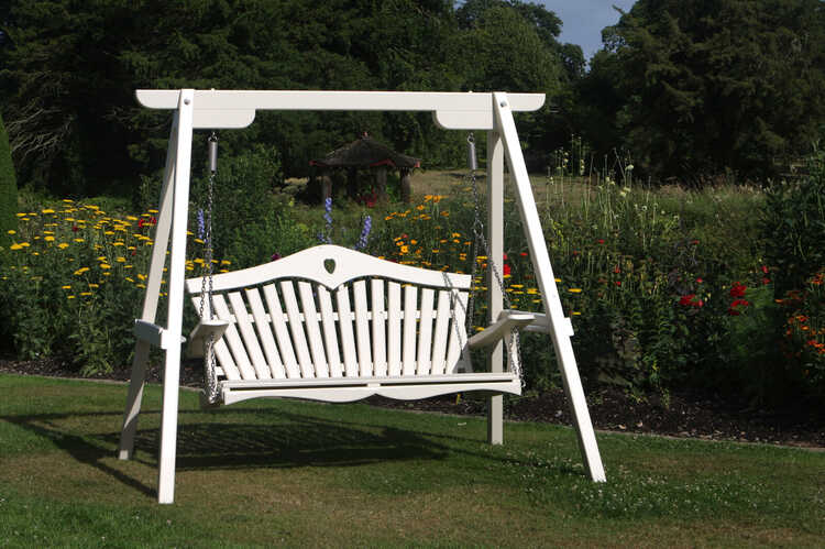 Garden Swing Seat Kyokusen Curved Oak