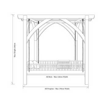 Garden Swing Seat dimensions