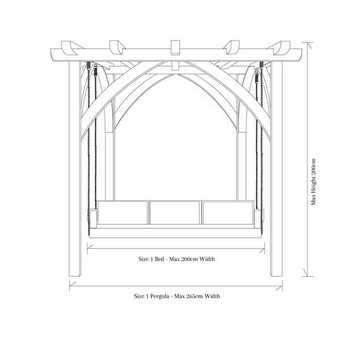 Garden Swing Seat dimensions