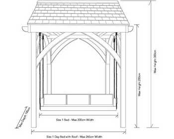 Garden Swing Seat dimensions