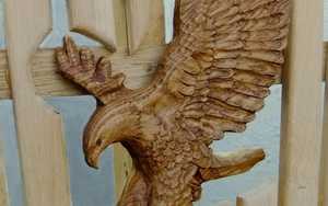 Carved Eagle in Oak