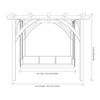 Garden Swing Seat dimensions