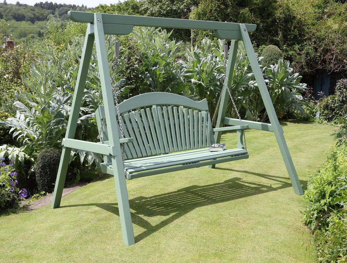 Harmony Swing Seat Painted Pine in Calke Green