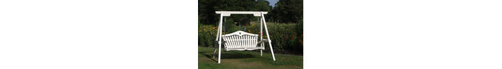 Garden Swing Seat in White - Harmony in Painted Pine