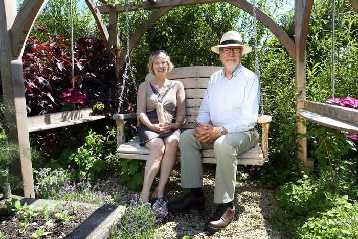 Celia & Martin Young in the Sitting Spiritually Garden