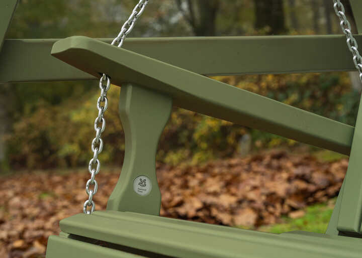 Handcrafted swing seat being made in the workshop