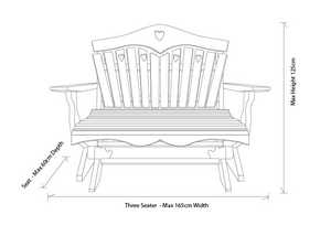 Garden Swing Seat dimensions