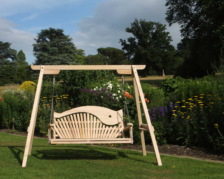 The Swirl-Back Serenity Swing Seat in Cedar