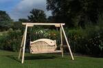 Tranquillity Oak Swing Seat Swirl Back