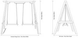 Garden Swing Seat dimensions