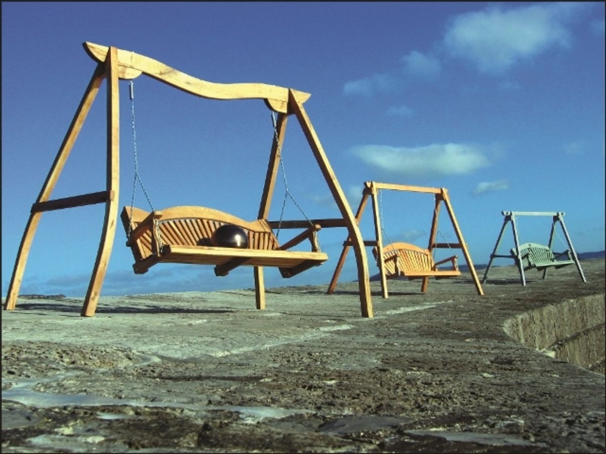 Swing Seats on The Cobb Lyme Regis