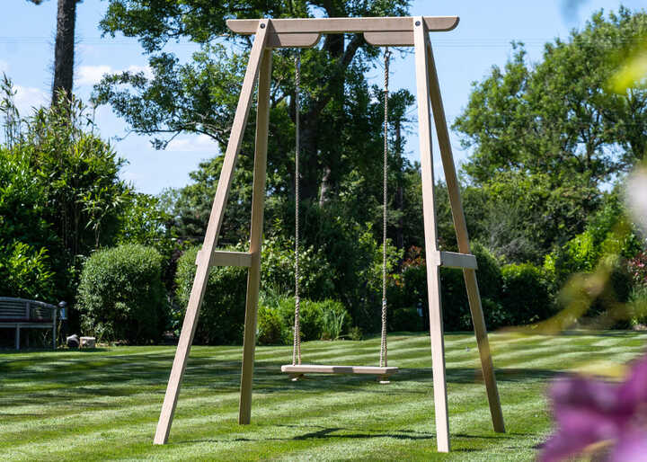 Tall Frame & Uncarved Rope Swing