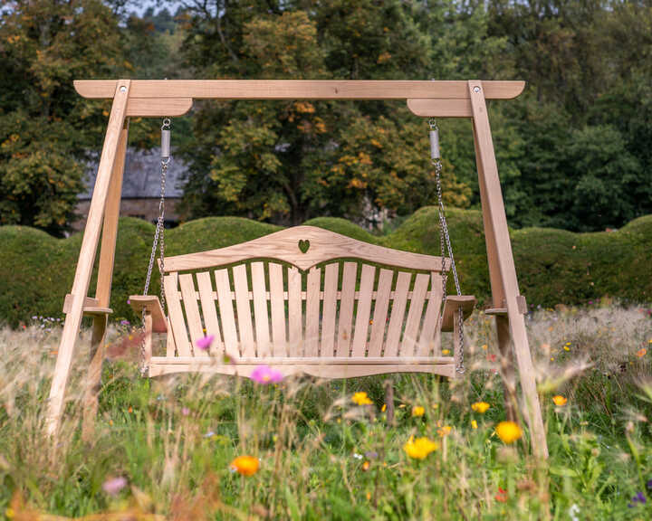 The Heart-Back Tranquillity Swing Seat in Oak