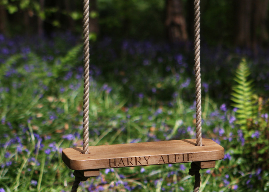 Wooden Garden Swings For Children Sitting Spiritually