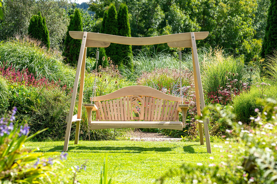 The RHS Four Seasons Swing Seat Sitting Spiritually